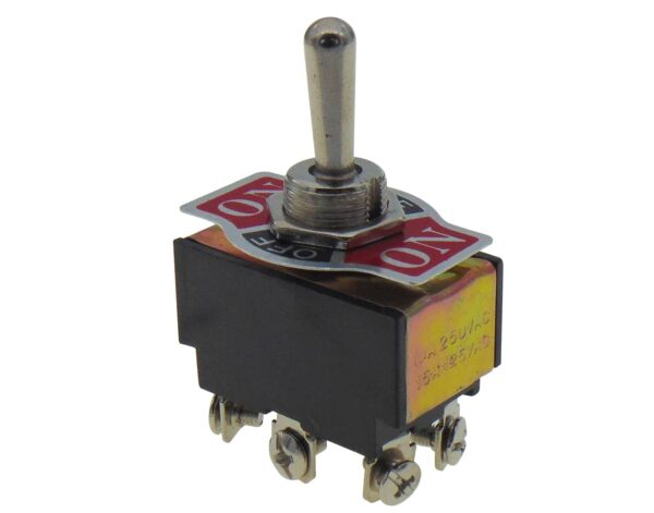 ΔΙΑΚΟΠΤΗΣ TOGGLE (ON)-OFF-(ON) ΔΙΠΟΛΙΚΟΣ 6P 10A/250V KN3C-223Α-A3 LZ