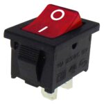 Διακόπτης ROCKER Μίνι 2P Χ/Λ ON-OFF 10A/250V Κόκκινος MR1110 HNO