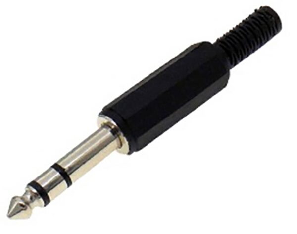 ΚΑΡΦΙ STEREO 6.3mm² ΠΛΑΣΤΙΚΟ ΝΙΚΕΛ ΜΑΥΡΟ JT3065 JKG