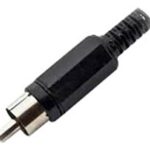 RCA Αρσενικό Καλωδίου ID5mm Νίκελ Πλαστικό Μαύρο A001A LZ