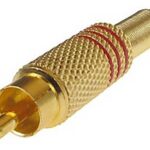 RCA Αρσενικό Καλωδίου ID7mm Επίχρυσο Κόκκινο JT4026R JKG