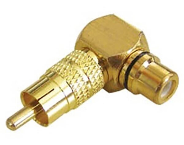 RCA ADAPTOR ΑΡΣΕΝΙΚΟ ΣΕ RCA ΘΗΛΥΚΟ ΓΩΝΙΑΚΟ ΕΠΙΧΡΥΣΟ ΜΑΥΡΟ LZ552G/B LZ JKG