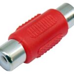 RCA ADAPTOR Θηλυκό σε RCA Θηλυκό Νίκελ Κόκκινο AV-RAO5G LANCOM