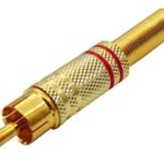 RCA Αρσενικό Καλωδίου ID5mm Επίχρυσο Κόκκινο JT-4024B JKG