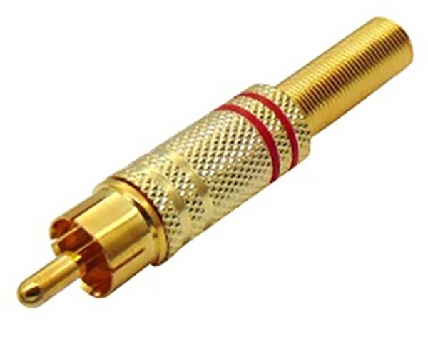 RCA ΑΡΣΕΝΙΚΟ ΚΑΛΩΔΙΟΥ ID5mm ΕΠΙΧΡΥΣΟ ΚΟΚΚΙΝΟ JT-4024B JKG