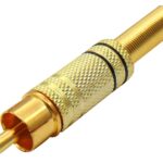 RCA Αρσενικό Καλωδίου ID5mm Επίχρυσο Μαύρο JT-4024B-BK JKG