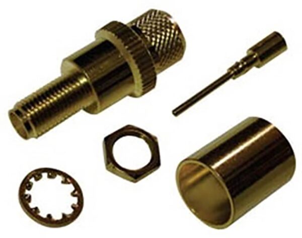 SMA Θηλυκό CRIMP LMR400 BULKHEAD Χρυσό V7812-16 ULTIMAX