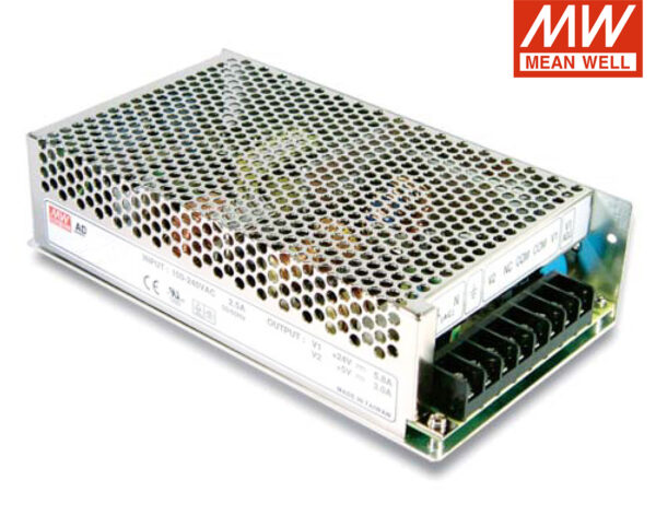 Τροφοδοτικό 151.55W/27.6VDC/5A PFC με Φορτιστή Μπαταρίας (UPS) AD-155B MEAN WELL