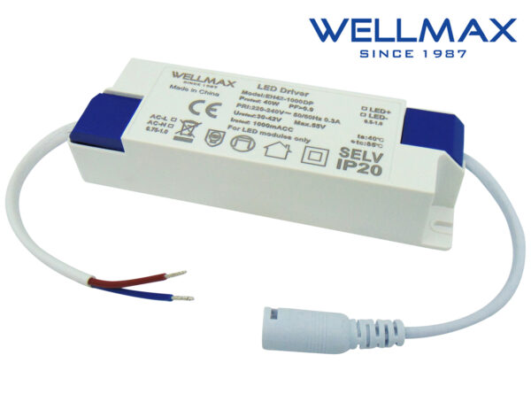 Τροφοδοτικό LED 40W/30-42VDC/1000mA IP20 EH42-1000DP WELLMAX