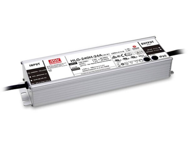 Τροφοδοτικό LED 240W/24VDC/10A PFC IP65 HLG-240H-24A MEAN WELL