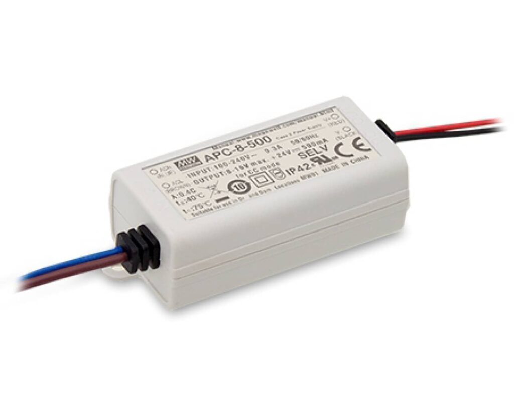 01.125.0542 Τροφοδοτικό LED 7.7W/6-11V/700mA IP42 APC-8-700 MEAN WELL - Image 1