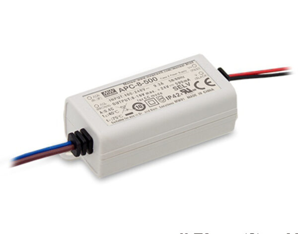 Τροφοδοτικό LED 8W/8-16VDC/500mA IP42 APC-8-500 MEAN WELL