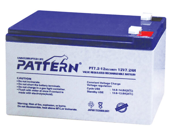 ΜΠΑΤΑΡΙΑ ΜΟΛΥΒΔΟΥ ΚΛΕΙΣΤΟΥ ΤΥΠΟΥ 12V/7.2Ah SEC (4.8mm) PT7.2-12 PTN