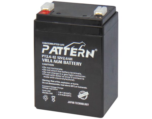 ΜΠΑΤΑΡΙΑ ΜΟΛΥΒΔΟΥ ΚΛΕΙΣΤΟΥ ΤΥΠΟΥ 12V/2.6Ah PT2.6/12 PTN