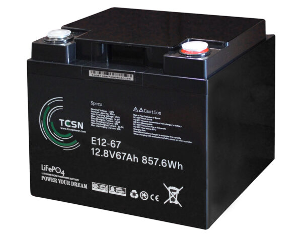 Μπαταρία Λιθίου 12.8V 67Ah LiFePO4 E12-67 TCN