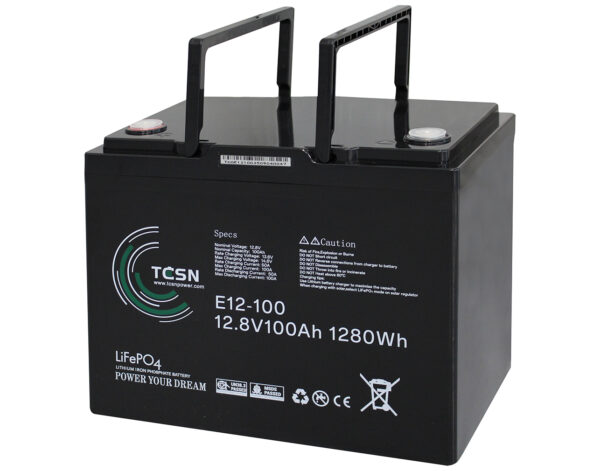Μπαταρία Λιθίου 12.8V 100Ah LiFePO4 E12-100 TCN