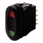 Διακόπτης ROCKER Αυτοκινήτου 4P ON-OFF-ON 21A/14V Κόκκινο/Πράσινο R13-271D SCI