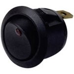 Διακόπτης ROCKER Φ23 3P ON-OFF BLK 20A/14V RED LED SCI