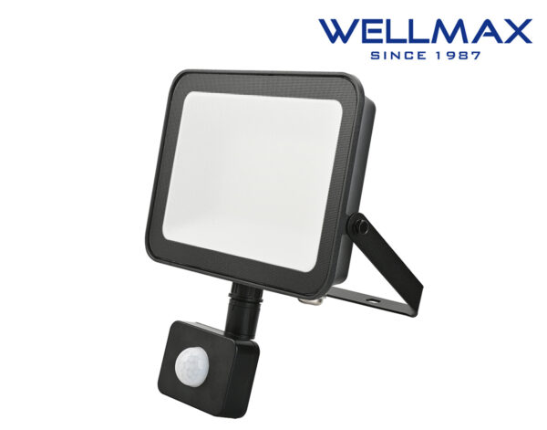Προβολέας LED 50W 220-240VAC 5000LM 6500K DAY LIGHT με Αισθητήρα WELLMAX