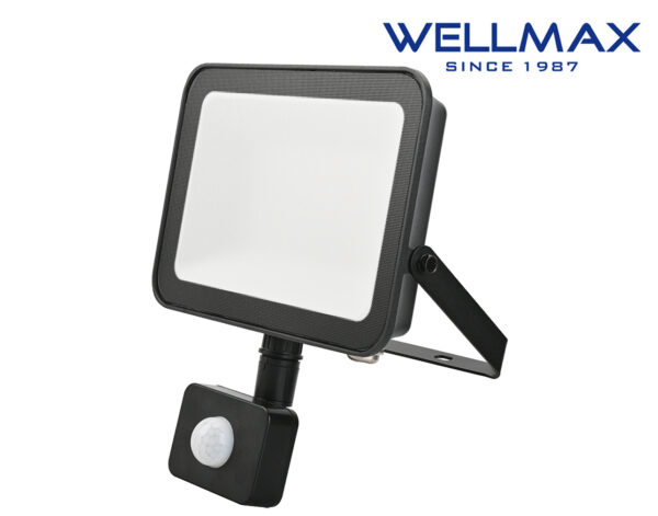 Προβολέας LED 100W 220-240VAC 10000LM 6500K DAY LIGHT με Αισθητήρα WELLMAX