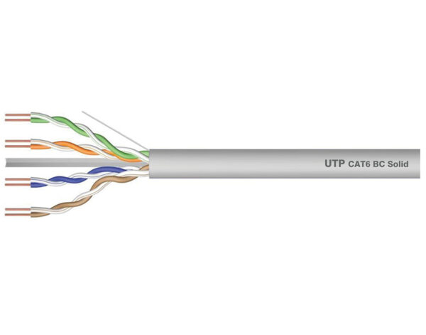ΚΑΛΩΔΙΟ LAN CAT6 UTP 4P SOLID BC 305m ΓΚΡΙ Z-LINK