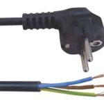 Καλώδιο Τροφοδοσίας 3X1.5mm² 1.5m RUBBER Σούκο Γωνία Μαύρο YUN