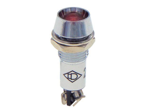 Λυχνία Ενδεικτική LED Φ8 230VAC/DC Κόκκινη με FASTON AD22C-8T XND