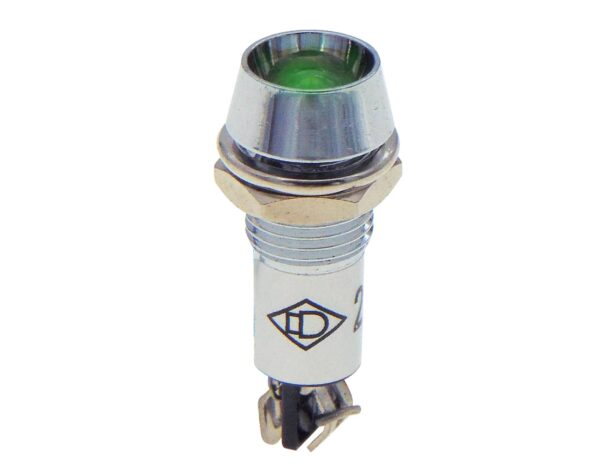 Λυχνία Ενδεικτική LED Φ12 230VAC/DC Πράσινη με FASTON AD22C-12T XND