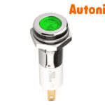 Λυχνία Ενδεικτική LED Φ12 230VAC Πράσινη με FASTON H12F-20G AUTONICS
