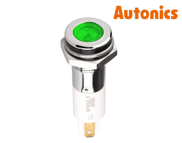 Λυχνία Ενδεικτική LED Φ12 230VAC Πράσινη με FASTON H12F-20G AUTONICS