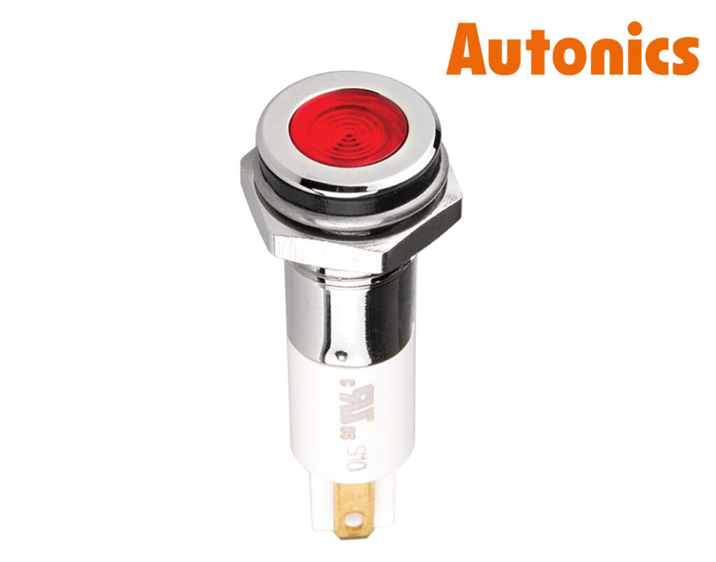 02.011.0229 Λυχνία Ενδεικτική LED Φ16 230VAC Κόκκινη με FASTON H16F-20R AUTONICS - Image 1