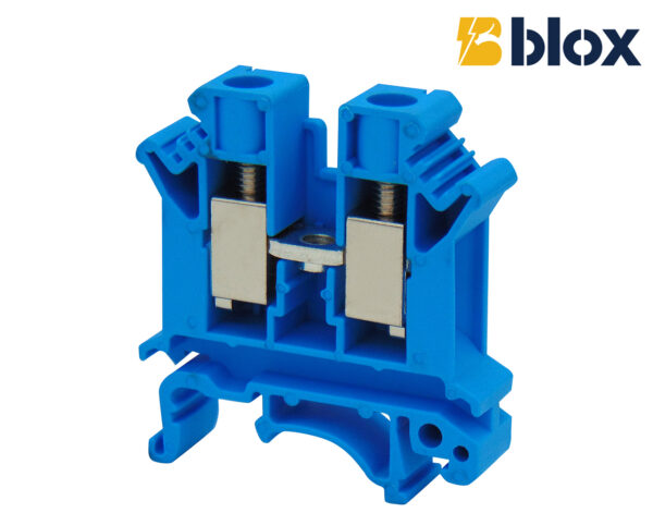 Κλέμα Ράγας 10mm² Ουδετέρου Μπλε FJ10N/B BLOX CONNECT