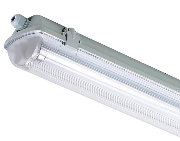 Φωτιστικό Σκαφάκι με Κάλυμμα IP65 για 2 LED T8 1200mm 1 ΑΚΡΟΥ 1260X115X90 RLX