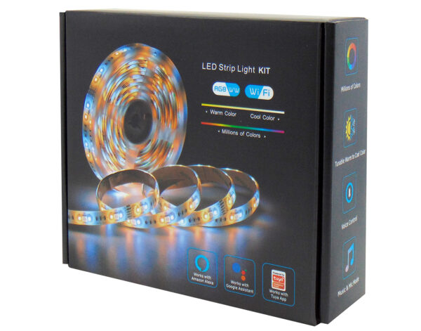 ΤΑΙΝΙΑ LED 12V/24W ΕΣΩΤΕΡΙΚΟΥ ΧΩΡΟΥ IP20 72L 5050 ΚΙΤ FULL COLOR ME WIFI CONTROLLER IP20 ILL