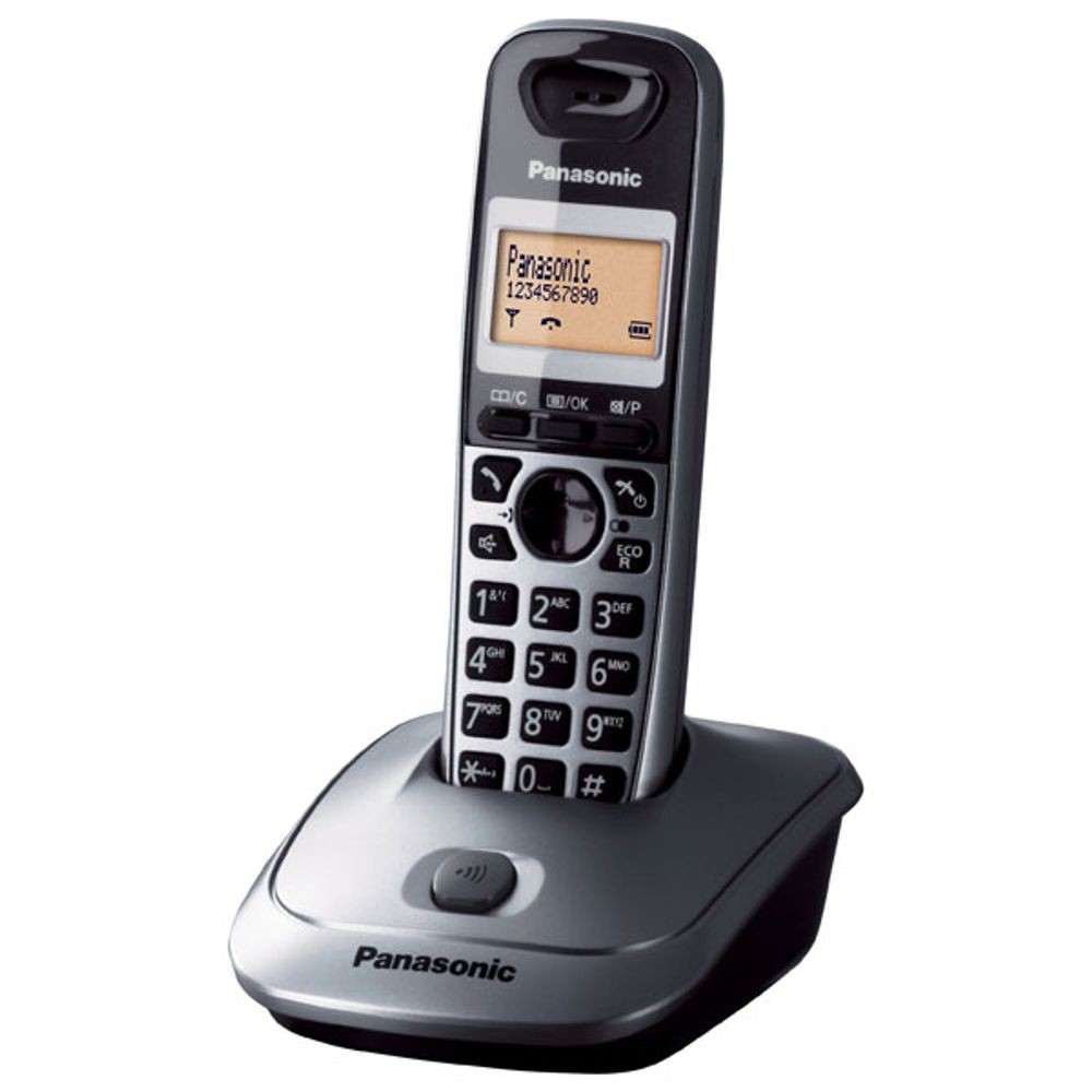 02806 Ασύρματο Ψηφιακό Τηλέφωνο Panasonic KX-TG2511GRM Ασημί με Αναγνώριση Κλήσεων, Ανοιχτή Συνομιλία και Λειτουργία Eco - Image 1