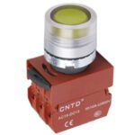 Μπουτόν Χωνευτό Φ22 1NO με Λυχνία 230VAC Κίτρινη C2PIF-Y CNTD