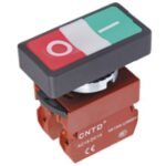 Μπουτόν Χωνευτό START-STOP Φ22 1NO+1NC με Λυχνία 230VAC Λευκή C2PID-W CNTD