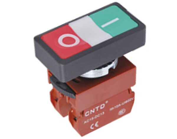 Μπουτόν Χωνευτό START-STOP Φ22 1NO+1NC με Λυχνία 230VAC Λευκή C2PID-W CNTD