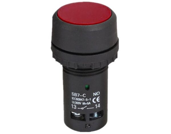 ΜΠΟΥΤΟΝ ΧΩΝΕΥΤΟ Φ22 1NO1NC ΚΟΚΚΙΝΟ MONOBLOCK CA45 XND