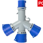 ADAPTOR Βιομηχανικό Αρσενικό 3P 16A σε 3 Θηλυκά 3P 16A IP44 9432000 PCE