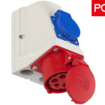 Πρίζα Τοίχου Θηλυκή 5P 16A με Πρίζα Σούκο IP44 9215-6 PCE