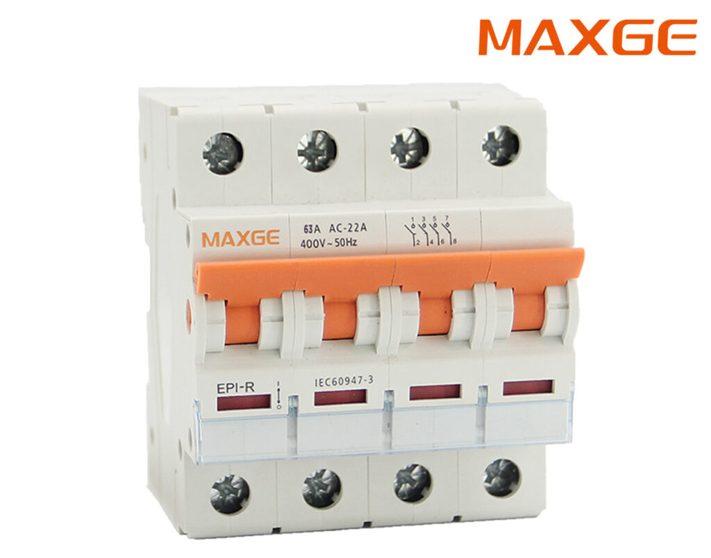 03.009.0042 Διακόπτης Ράγας 4P 63A 415VAC EPI-R MAXGE - Image 1