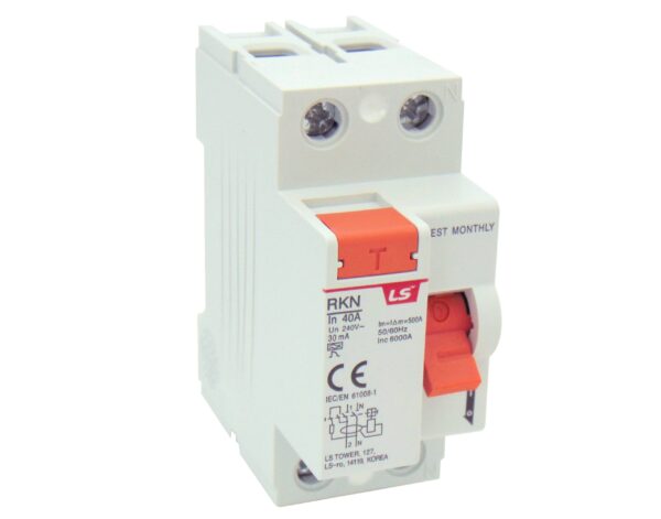 RELAY Διαφυγής 2P 40A 30mA TYPE A RKN LG