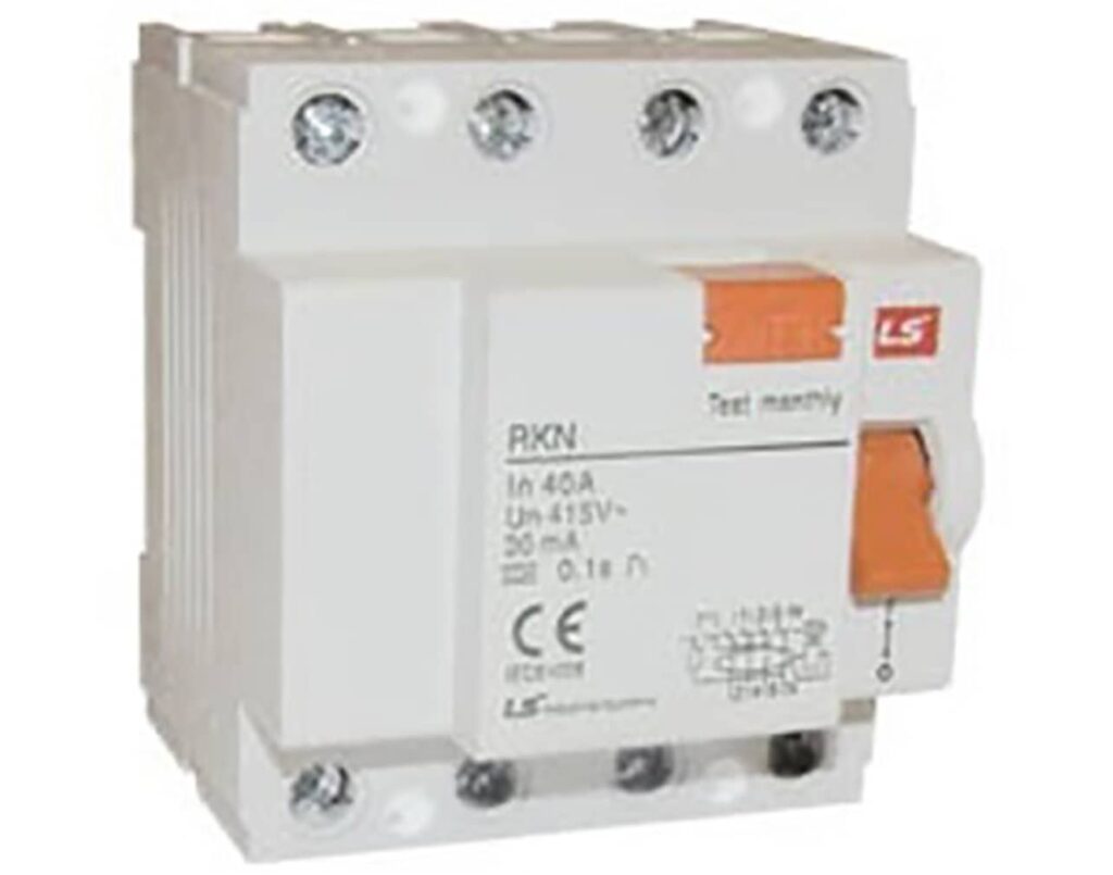 03.017.0528 RELAY Διαφυγής 4P 40A 30mA TYPE A RKN LG - Image 1