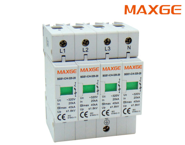 Αντικεραυνικά Ράγας T2 4P 40kA 320VAC SGS1 MAXGE