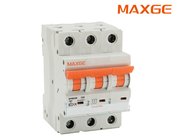 Ασφάλεια Ράγας 3P C 63A 6kA 400VAC EPB-63M MAXGE
