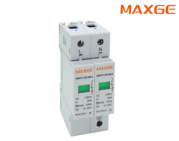 Αντικεραυνικά Ράγας T2 2P 10kA 320VAC SGS1 MAXGE