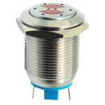 Σειρήνα BUZZER Πίνακος Φ19 12VDC με LED Κόκκινο IP50 HBGQ19 DHE