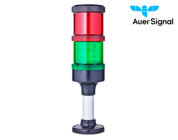 Πύργος LED Σταθερός 24VAC/DC Φ60 Κόκκινος/Πράσινος Q02 AUER