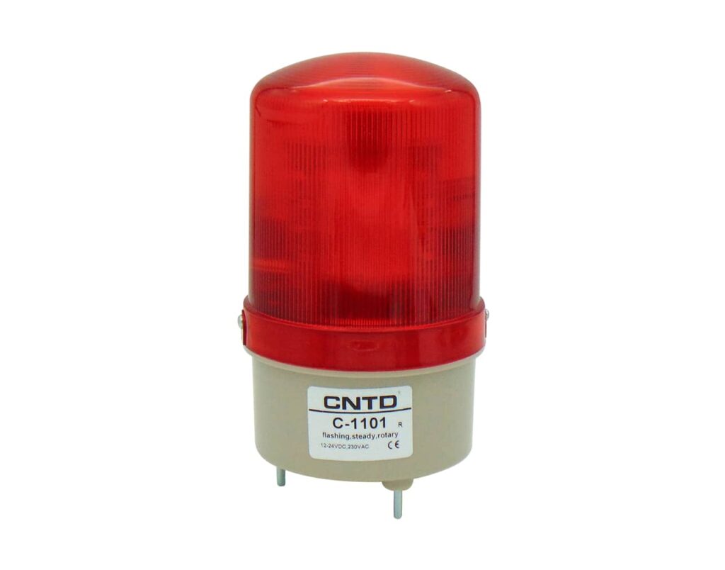 03.024.0128 Φάρος LED MULTIFUNCTION 12/24VDC/230VAC 85X155mm Κόκκινος C-1101 CNTD - Image 1